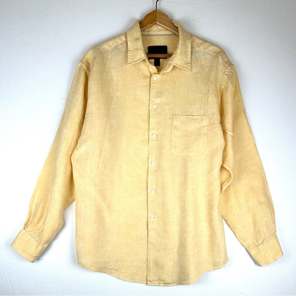 Jos A Bank Reserve Long‎ Sleeve Linen Button Down Shirt